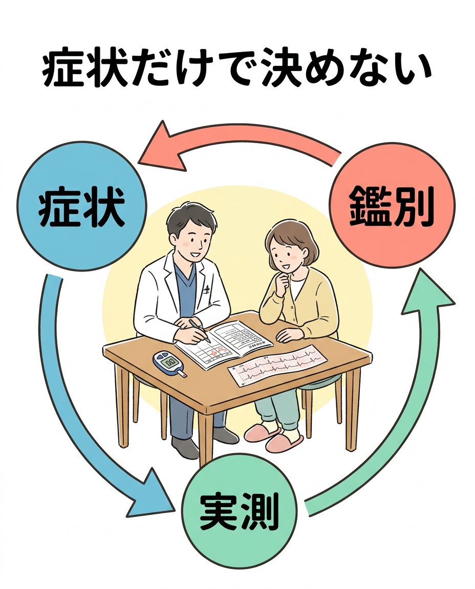 症状だけで決めないための確認ポイント