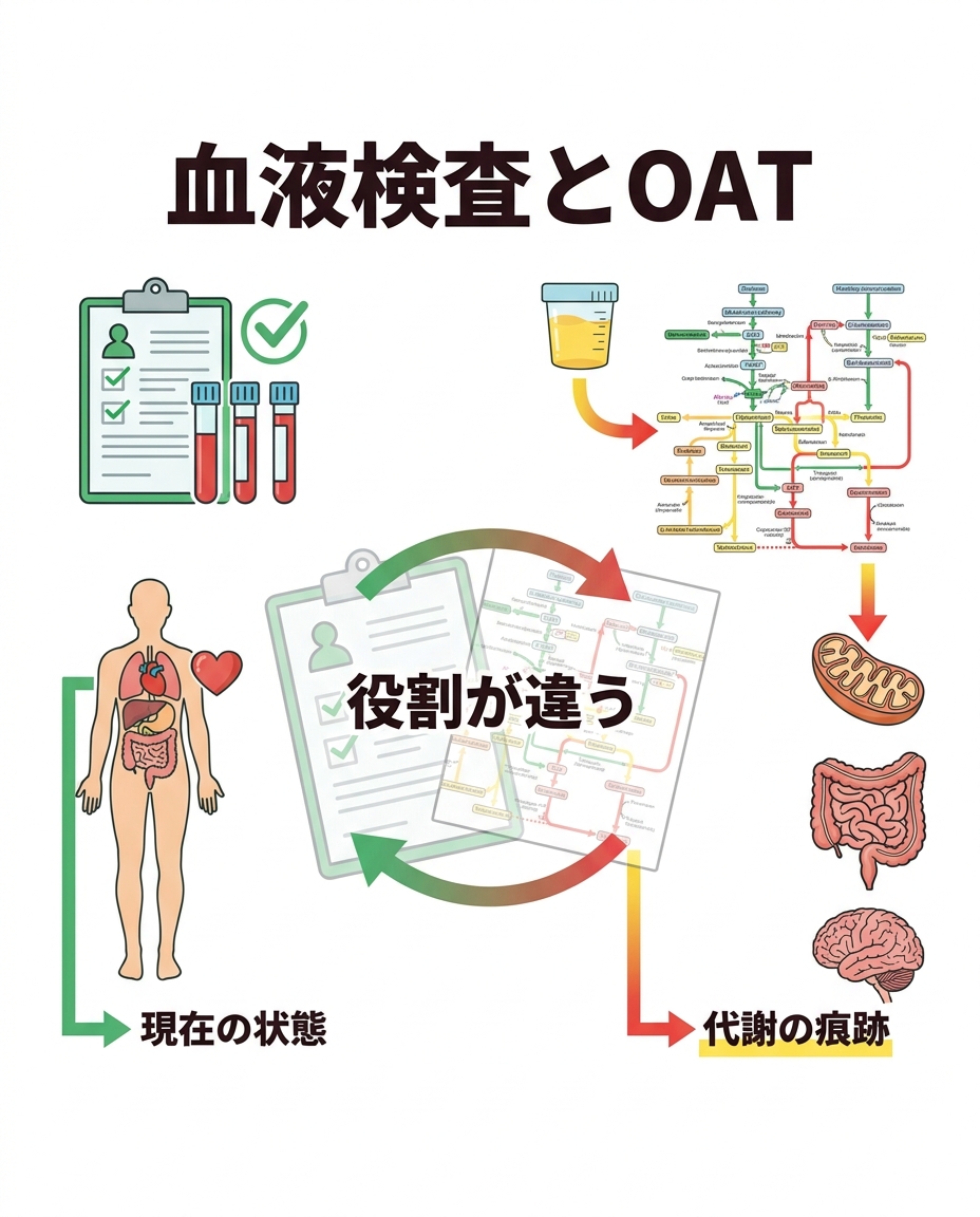 血液検査とOATの役割の違い