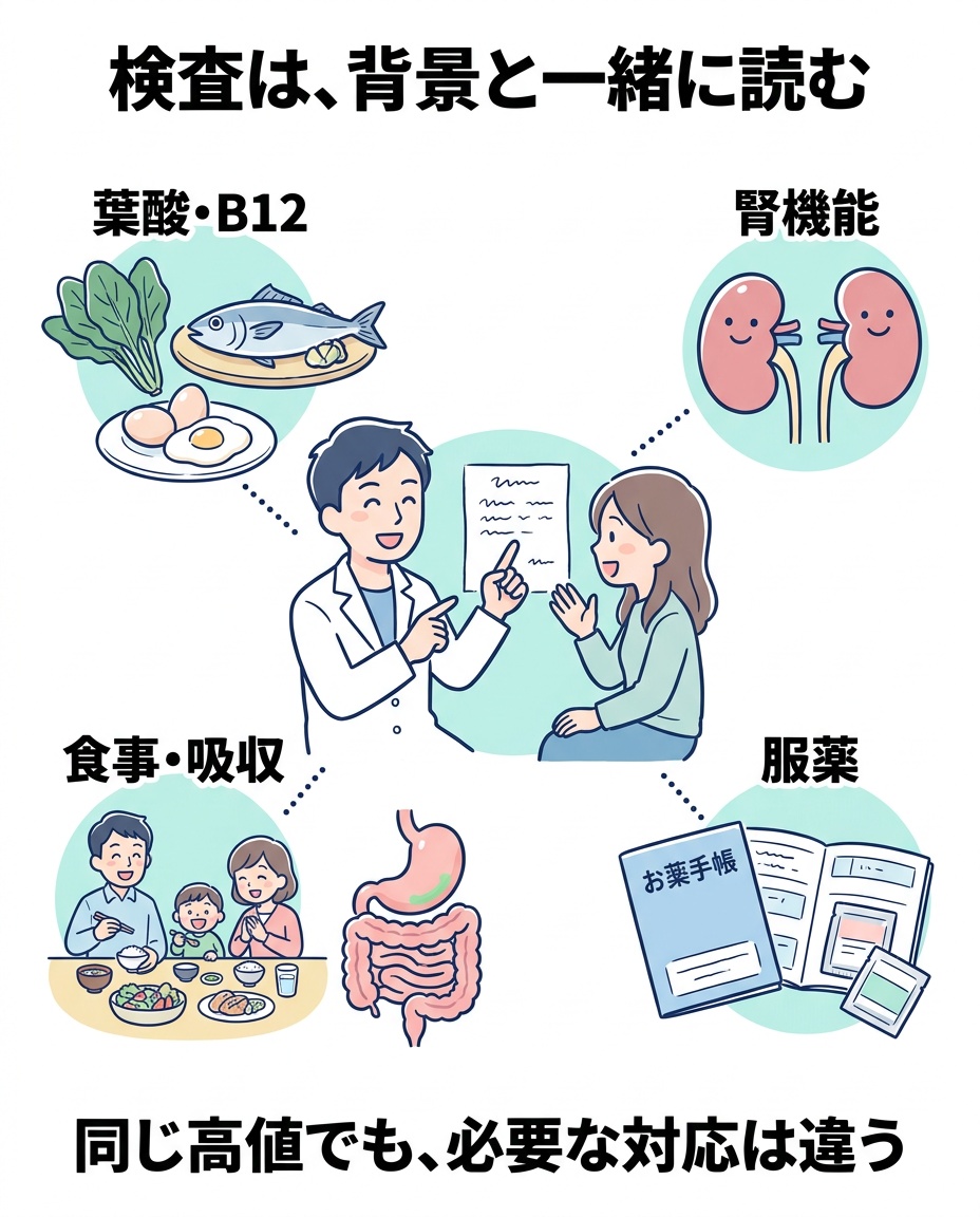 検査は背景と一緒に読む