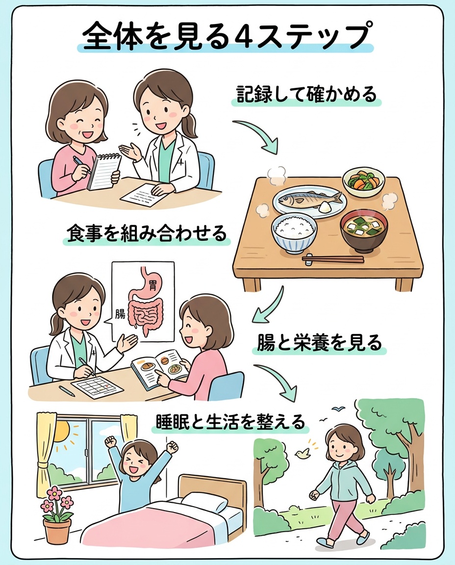全体を見る4ステップ
