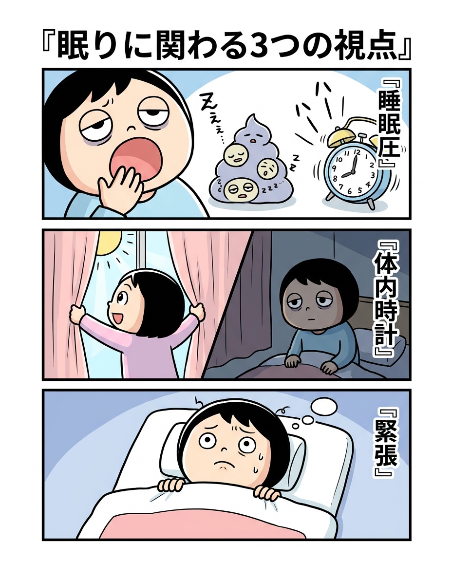 眠りに関わる三つの視点